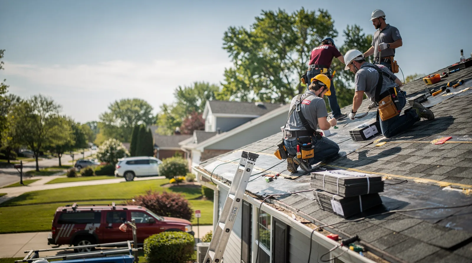 Roof Repair in Marshall, IL around you